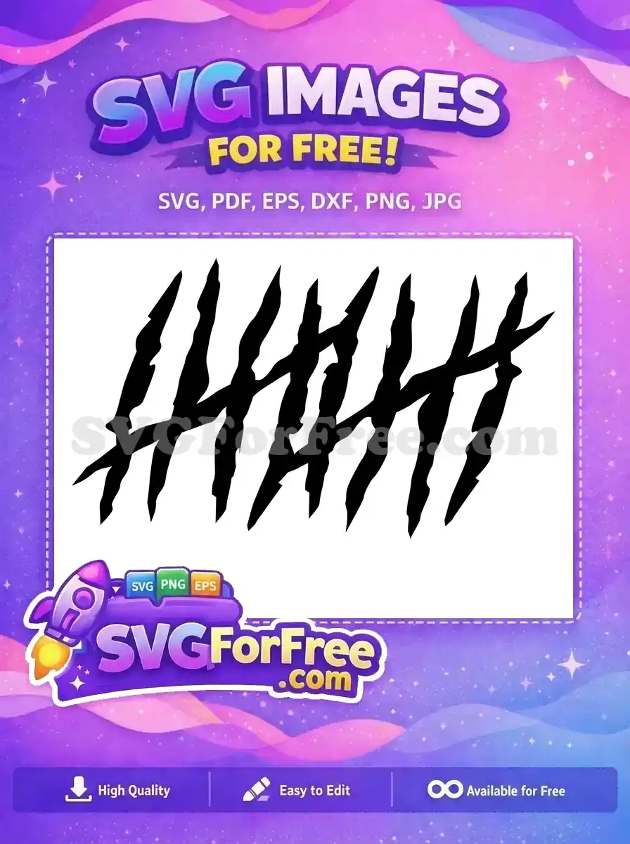Free Black Sharp Claw Free Scratch Mark Movie Free SVG
