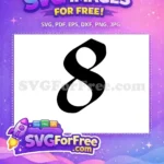Free Number Eight Free Black Bold Font Free SVG 1 - Instant Download