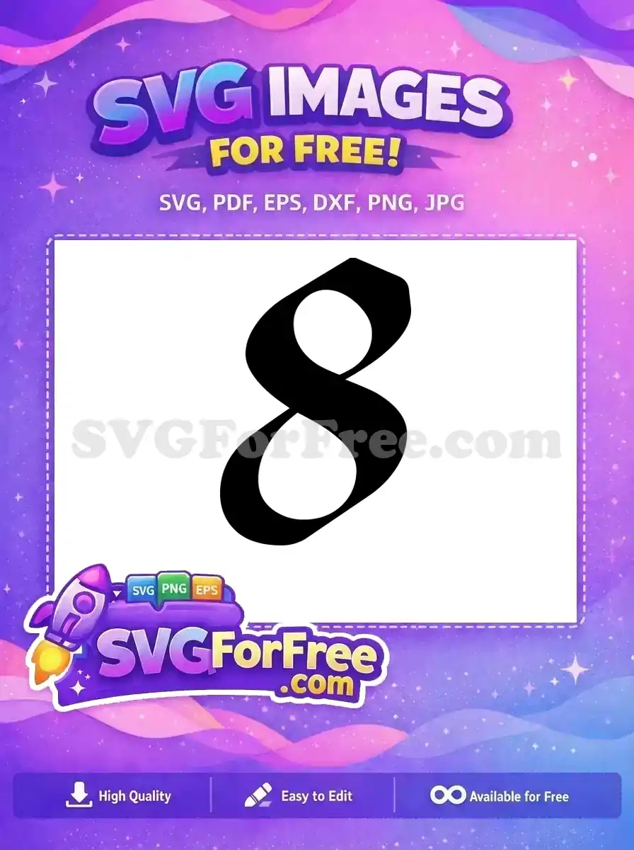 Free Number Eight Free Black Bold Font Free SVG 1