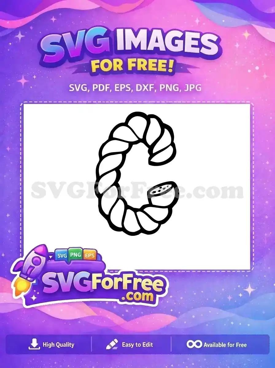 Free Braided Letter Free C Alphabet Initial Free SVG