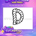 Free Letter D Free Braided Fonts Alphabet Free SVG - Instant Download