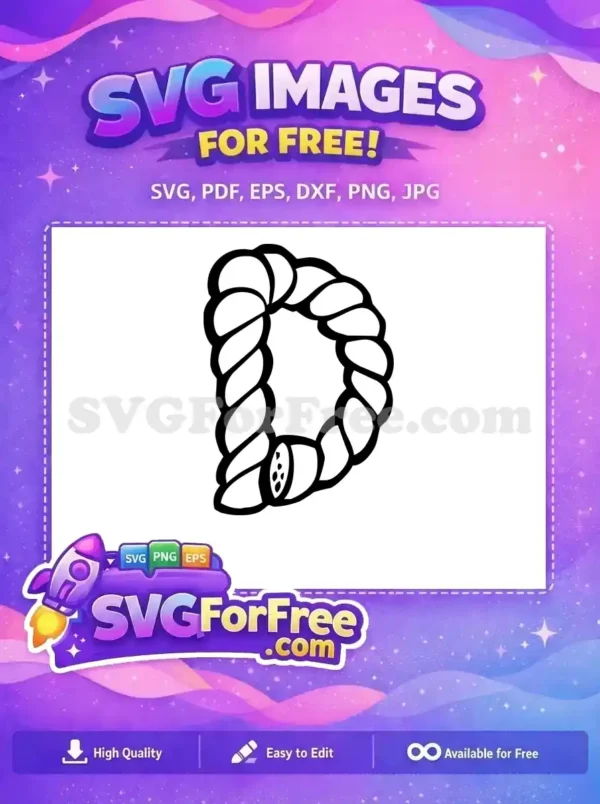 Free Letter D Free Braided Fonts Alphabet Free SVG Free Letter D Free Braided Fonts Alphabet Free SVG