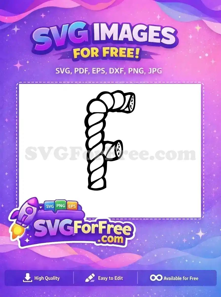 Free Twisted Rope Free Letter F Fonts Free SVG