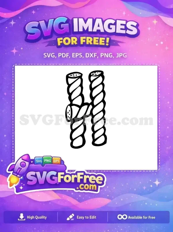 Free Twisted Rope Letter Free Initial H Free SVG Free Twisted Rope Letter Free Initial H Free SVG