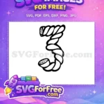 Free Number Three Free Rope Fonts Number Free SVG - Instant Download