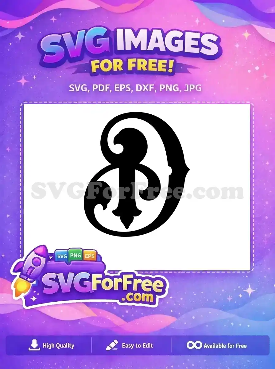 Free Ornate Letter D Free Black Initial Fonts Free SVG