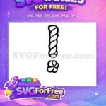 Free Swirling Knotwork Free Celtic Number One Free SVG - Instant Download