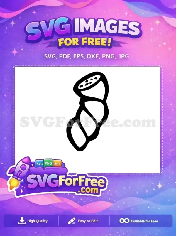 Free Peanut Detail Free Black Fonts Outline Free SVG