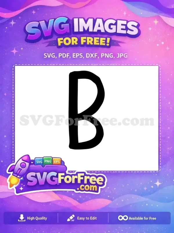 Free Black Bold Letter Free B Initial Free SVG