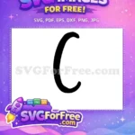 Free Black Letter C Free Alphabet Initial Free SVG 1 - Instant Download