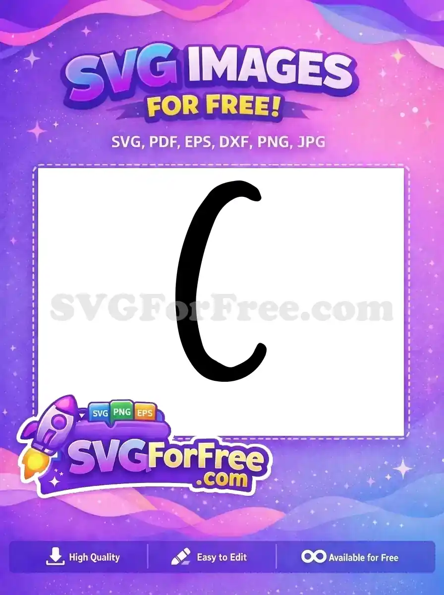 Free Black Letter C Free Alphabet Initial Free SVG 1