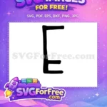 Free Black Letter E Free Bold Font Alphabet Free SVG 1 - Instant Download