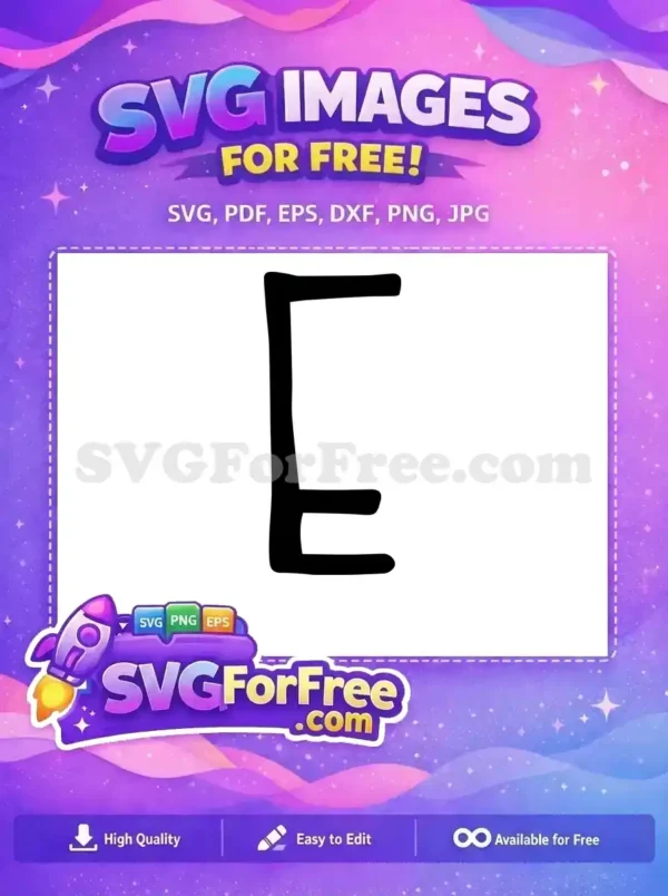 Free Black Bold Font Free Letter E Initial Free SVG Free Black Bold Font Free Letter E Initial Free SVG