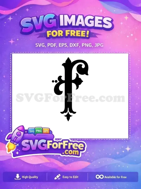Free Black Letter F Free Calligraphy Initial Fonts Free SVG 1