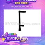 Free Black Letter F Free Bold Font Alphabet Free SVG 1 - Instant Download
