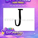 Free Black Letter Free Initial J First Free SVG - Instant Download