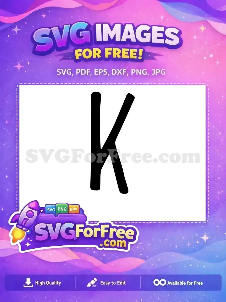 Free Black Letter K Free Font Bold Alphabet Free SVG
