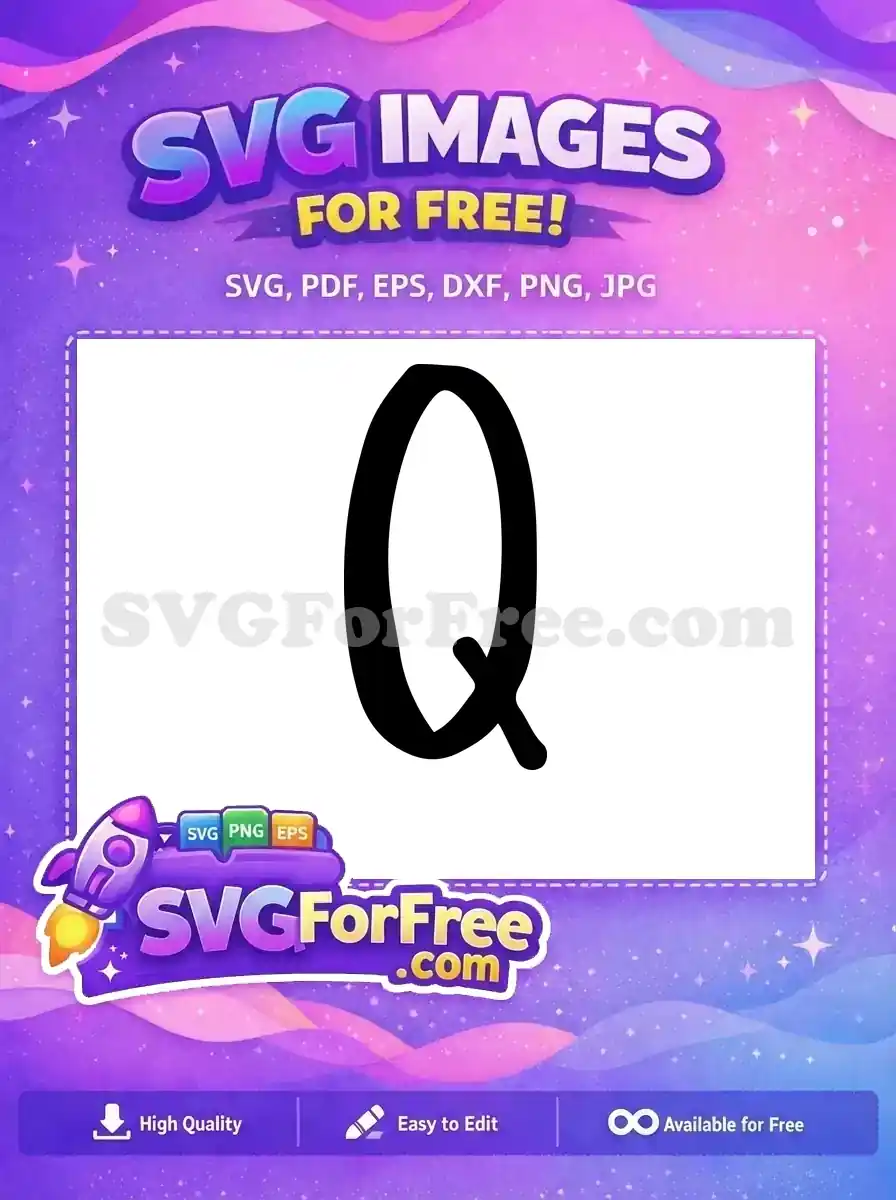 Free Black Letter Q Free Initial Free Fonts SVG