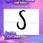 Free Black Letter S Free Initial Monogram Fonts Free SVG 1 - Instant Download