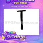 Free Black Letter T Free Initial Typography Font Free SVG - Instant Download