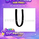 Free Black Letter U Free Bold Font Alphabet Free SVG 1 - Instant Download