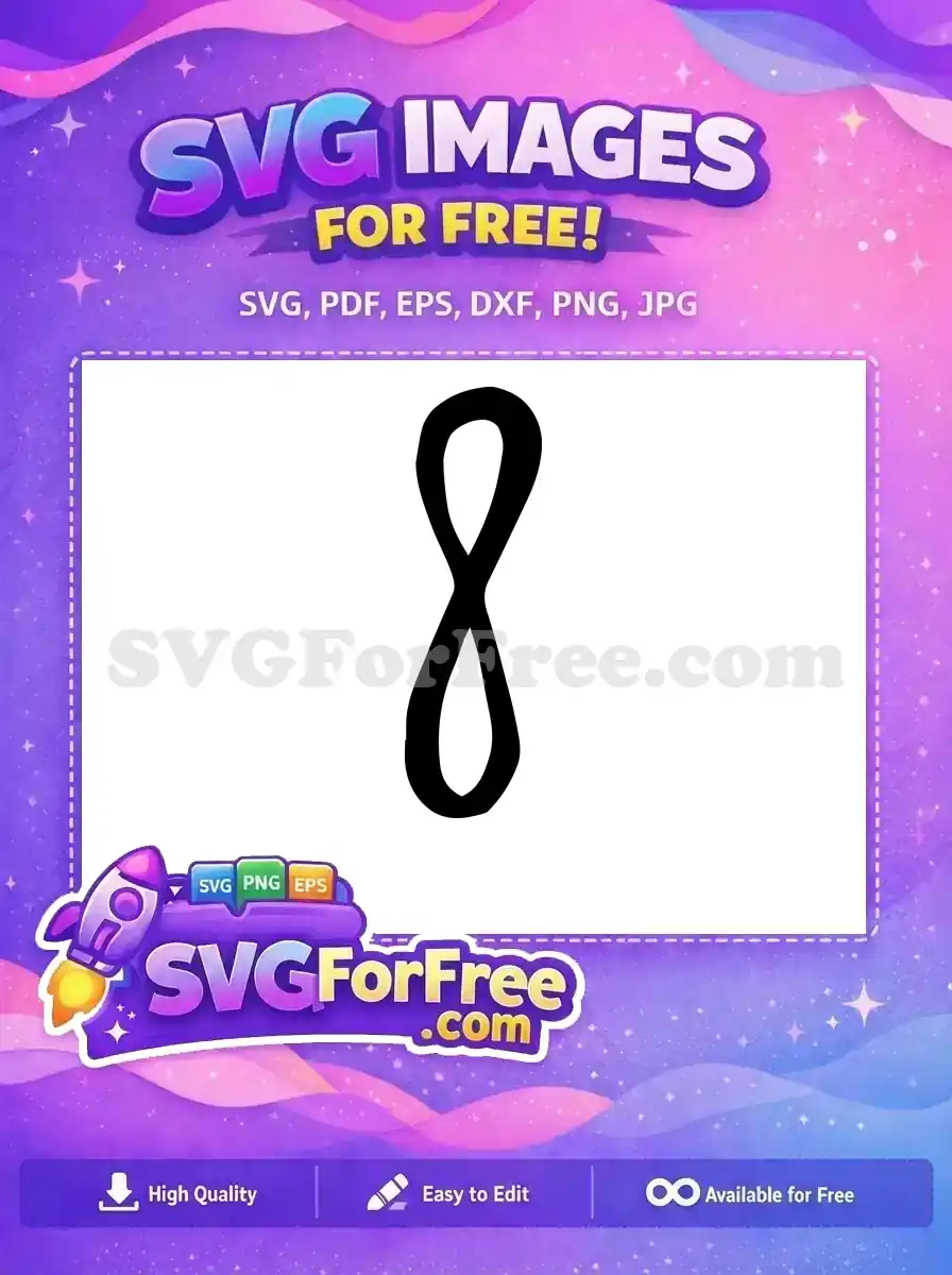 Free Number Eight Free Black Bold Fonts Free SVG 1