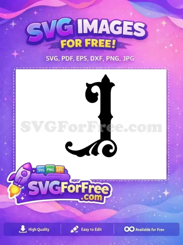 Free Ornate Initial Free Letter J Fonts Free SVG
