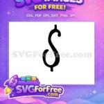 Free Black Dollar Sign Free Currency Icon Fonts Free SVG 1 - Instant Download