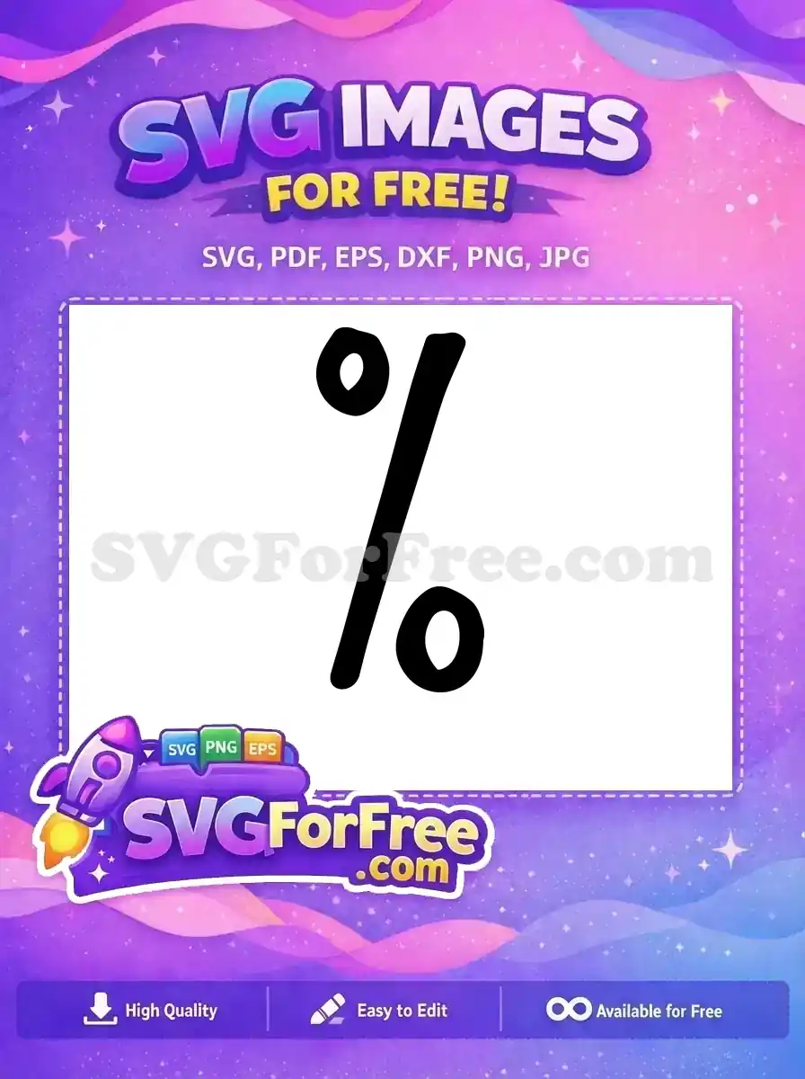 Free Black Percentage Sign Free Fonts One Free SVG