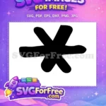 Free Bold Star Free Simple Fonts One Free SVG - Instant Download