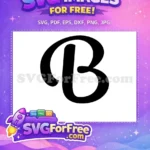 Free Black Letter B Bold Font Free Alphabet Initial Free SVG - Instant Download