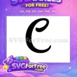 Free Black Letter E Free Fonts Alphabet Initial Free SVG - Instant Download