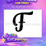 Free Black Bold Letter Free F Typeface Font Free SVG - Instant Download
