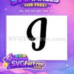 Free Black Letter J Free Alphabet Initial Font Free SVG - Instant Download