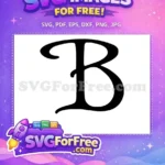 Free Letter B Swirl Free Elegant Font Free SVG - Instant Download