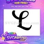 Free Letter L Free Black Font Alphabet Free SVG 1 - Instant Download