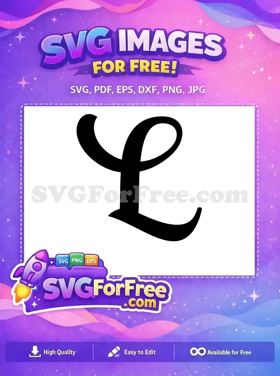 Free Letter L Free Black Font Alphabet Free SVG 1