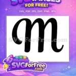 Free Black Letter M Free Calligraphy Initial Fonts Free SVG - Instant Download
