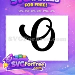 Free Letter O Free Black Monogram Initial Fonts Free SVG - Instant Download