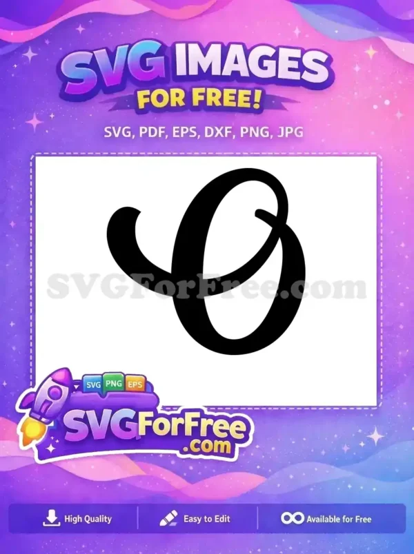 Free Letter O Bold Free Calligraphy Initial Fonts Free SVG