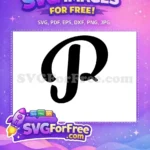 Free Letter P Free Monogram Initial Fonts Free SVG - Instant Download