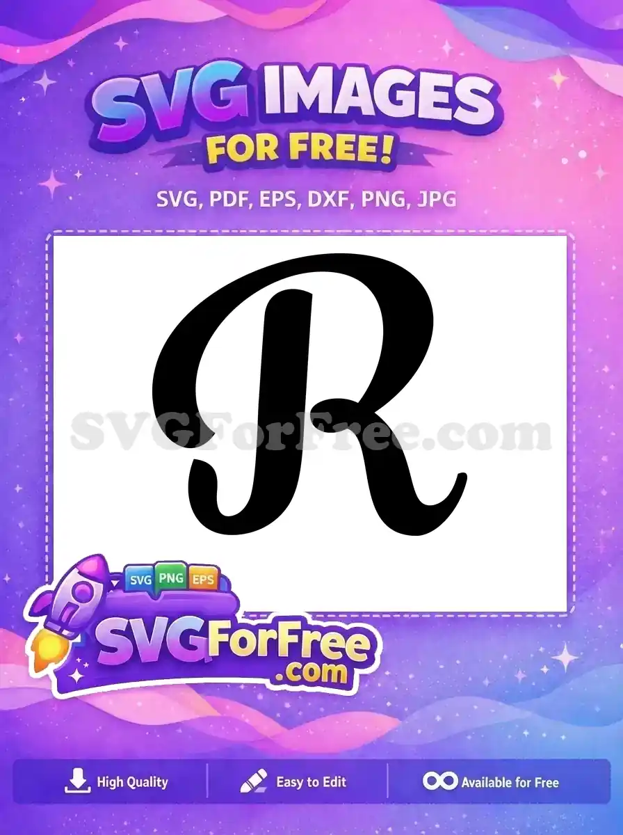 Free Black Letter R Free Initial Monogram Fonts Free SVG 1