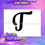 Free Black Letter T Free Alphabet Initial Fonts Free SVG 1 - Instant Download