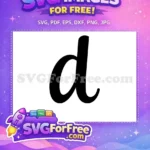 Free Letter D Free Black Font Alphabet Free SVG 2 - Instant Download