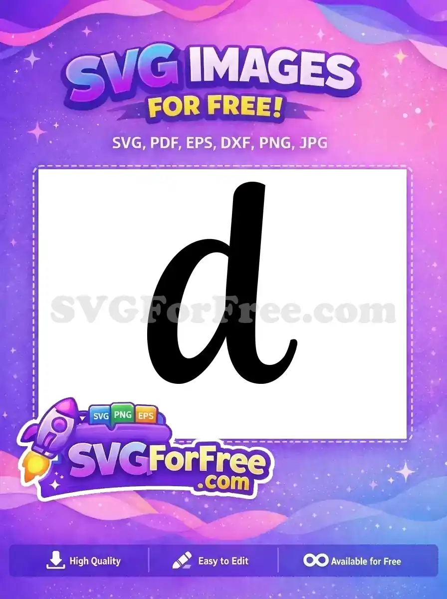 Free Letter D Free Black Font Alphabet Free SVG 2