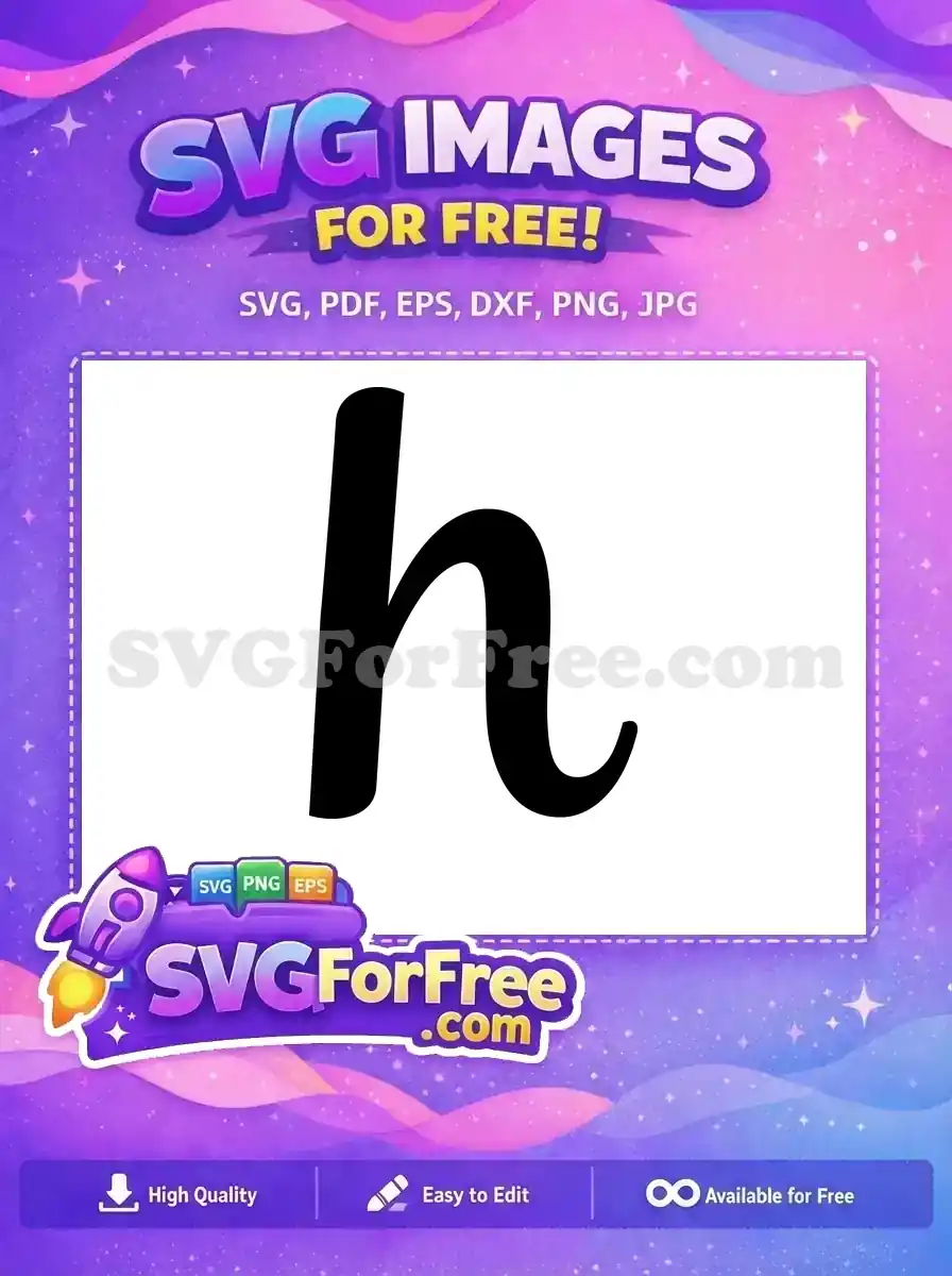 Free Letter H Free Black Fonts Alphabet Free SVG