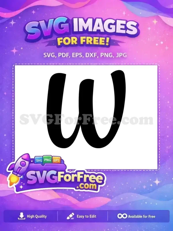 Free Black Letter W Free Bold Font Alphabet Free SVG 1 Free Black Letter W Free Bold Font Alphabet Free SVG 1