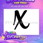 Free Letter Font Free Initial Alphabet Black Free SVG - Instant Download