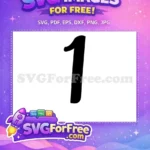 Free Black Number One Free Bold Font Free SVG 2 - Instant Download