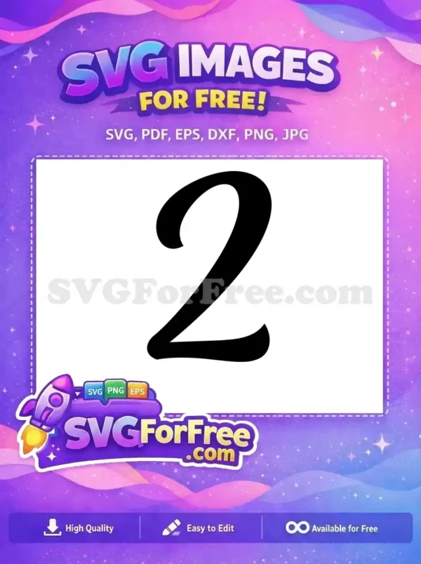 Free Number Two Free Bold Font Design Free SVG Free Number Two Free Bold Font Design Free SVG